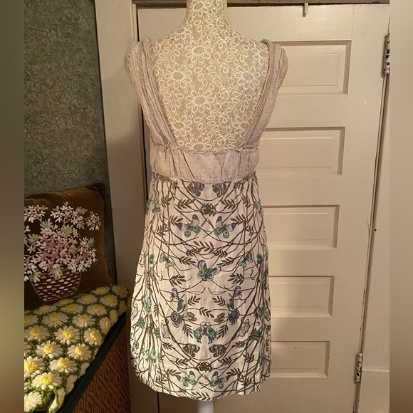 Free People butterfly sleeveless mini sundress cotton blend fitted lace straps 8 - Picture 6 of 12
